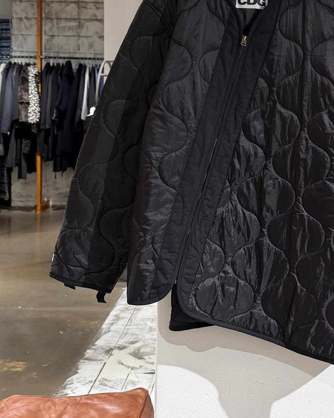CDG x 알파 인더스트리 블랙 퀼팅 라이너 자켓 상품이미지5
