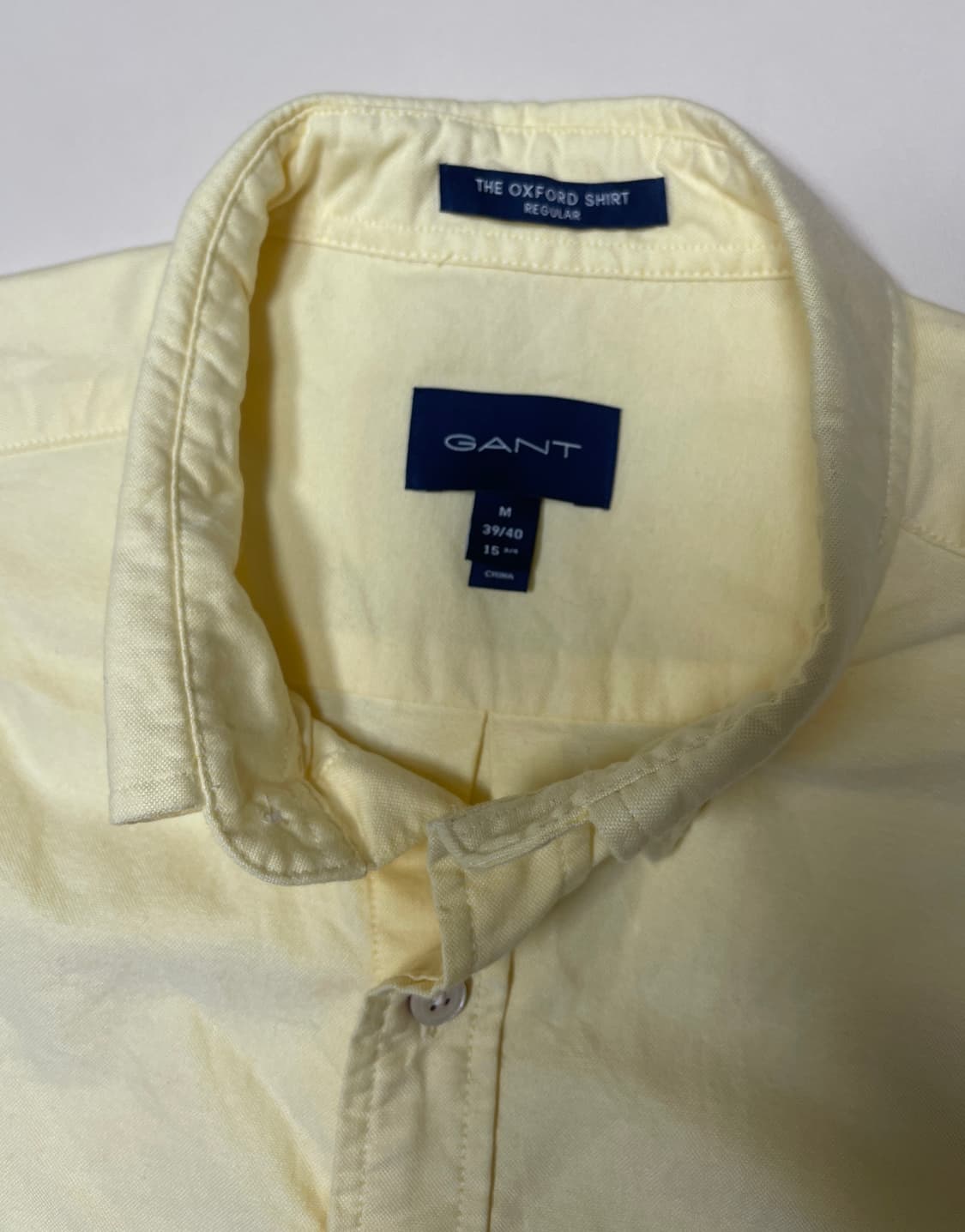 GANT 옐로우 옥스포드 셔츠 M 상품이미지3