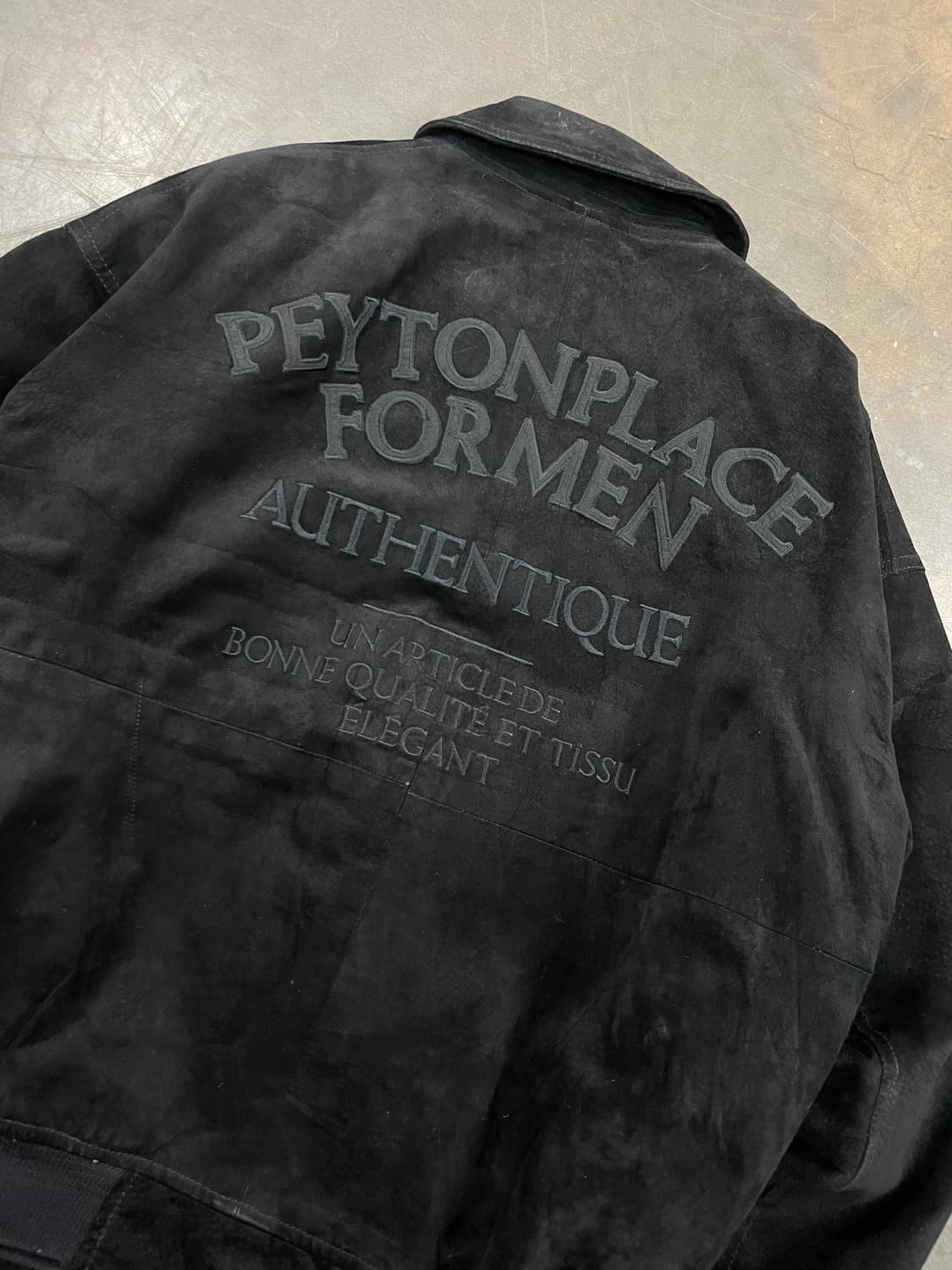 빈티지 스펠아웃 스웨이드 바시티 자켓 상품이미지2