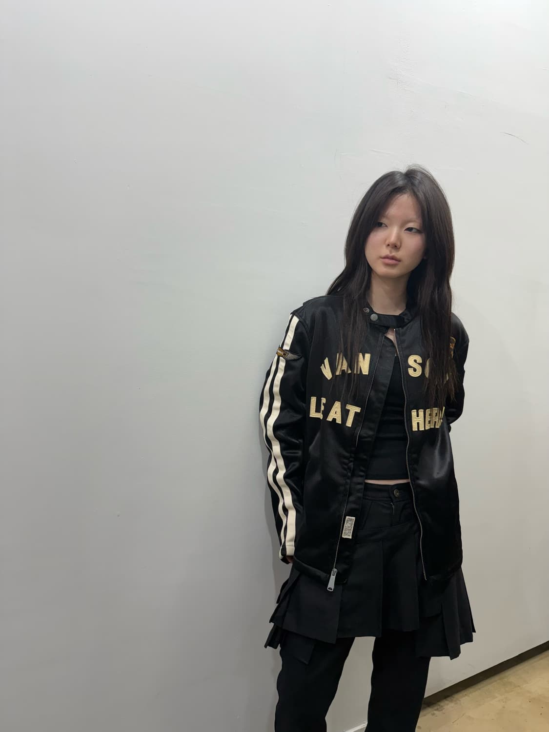 밴슨 로고 디테일 바이커 자켓 상품이미지6