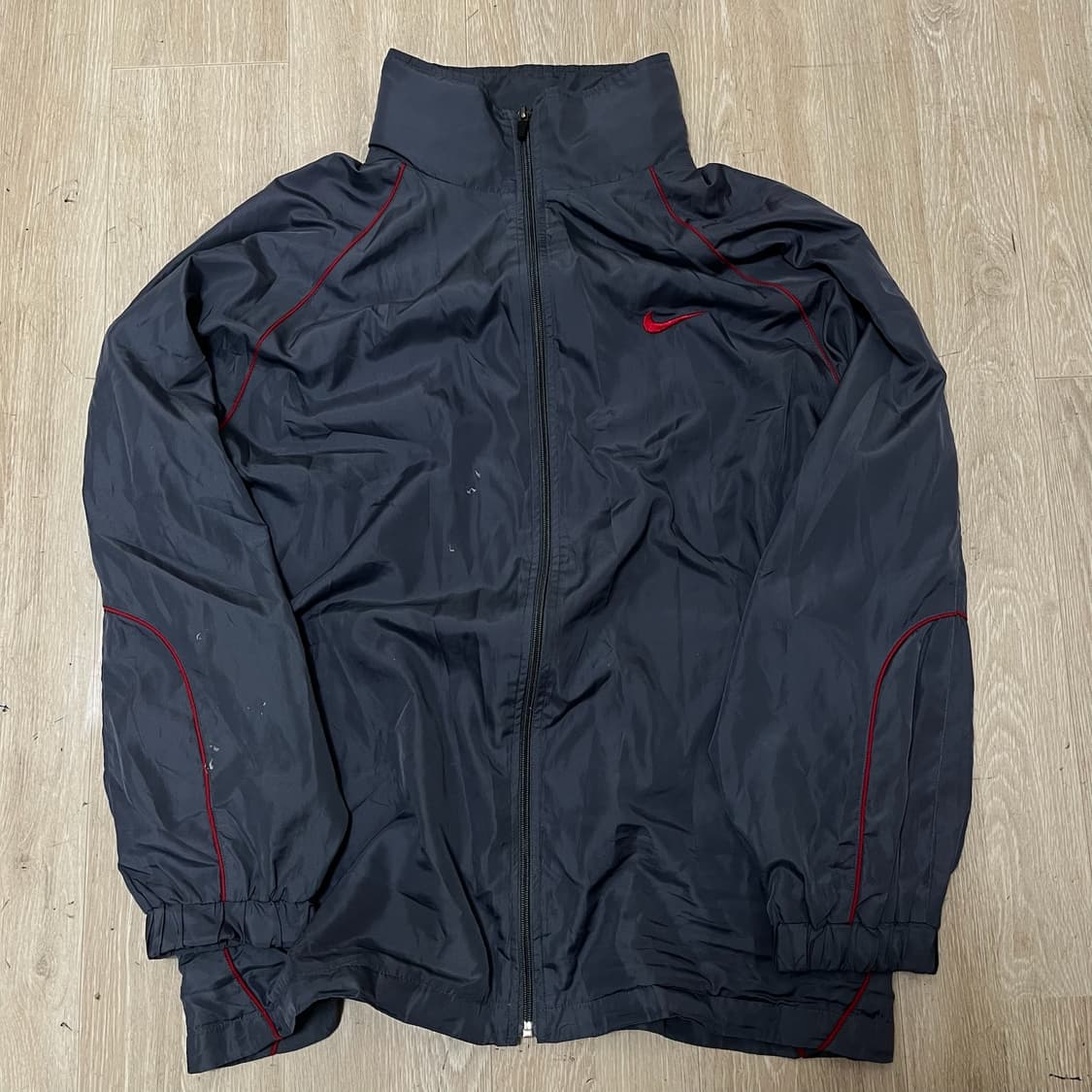 나이키 빅로고 배색 라인 바람막이 자켓 [다크그레이] L/100 상품이미지1