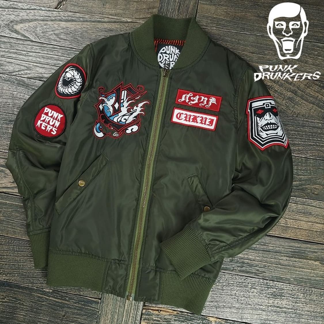[펑크드렁커스] 멀티 패치 MA-1 봄버 자켓 M19158 상품이미지1
