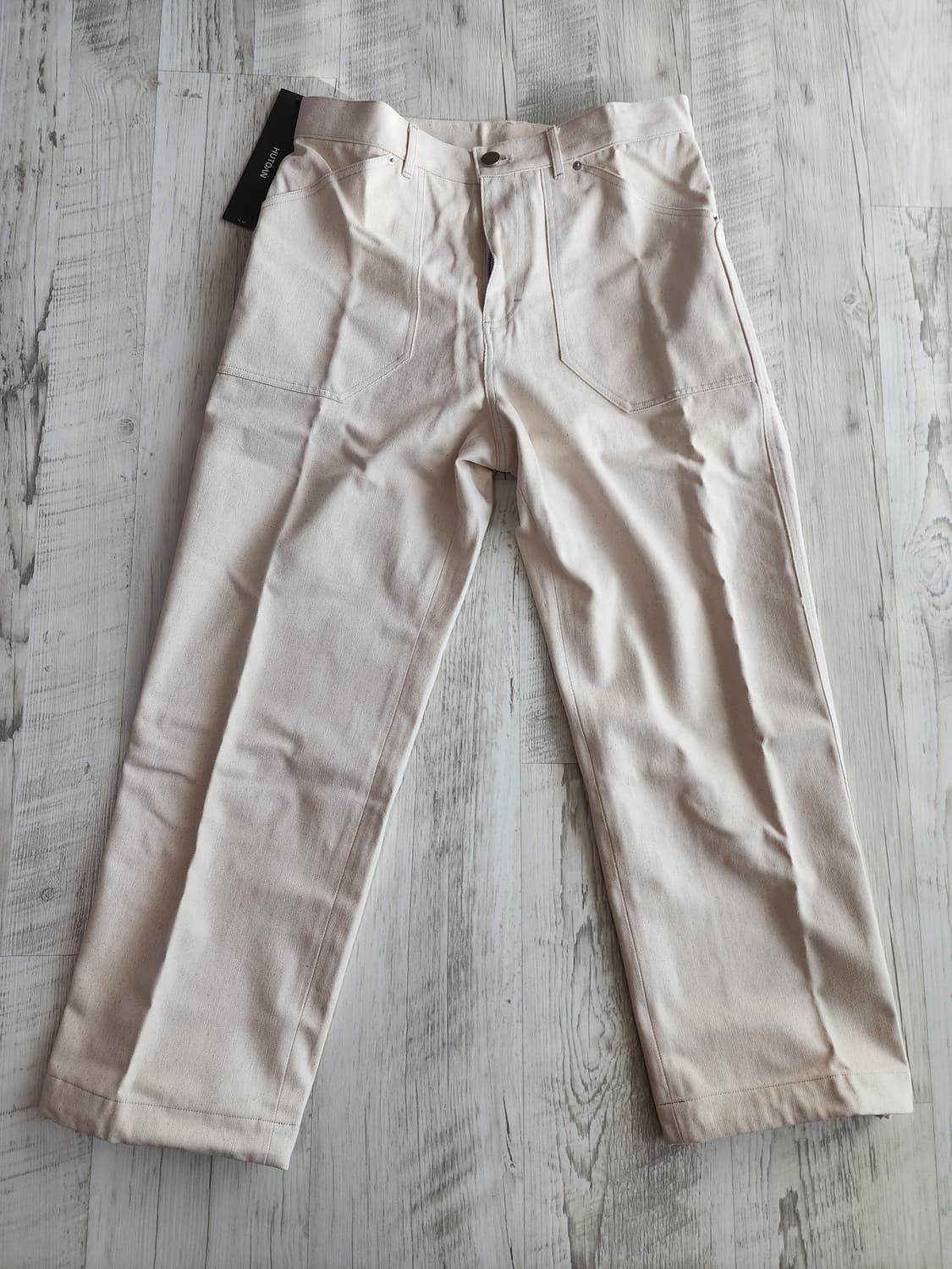 (새상품)HUTOAN 후톤 크림 퍼티그 데님 팬츠 L(32~33)인치 상품이미지1