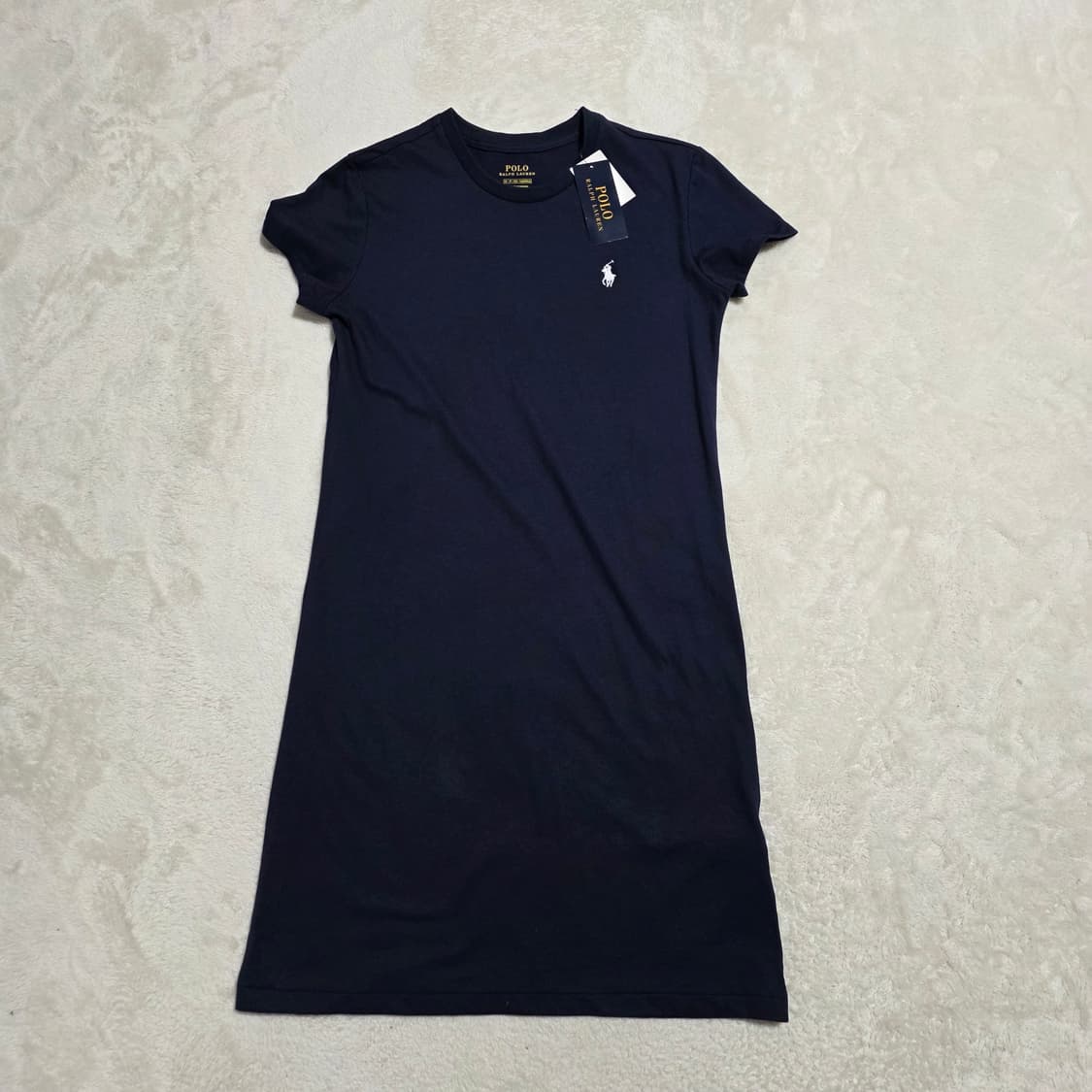 (S)여성 폴로 반팔 라운드 원피스 네이비 상품이미지1
