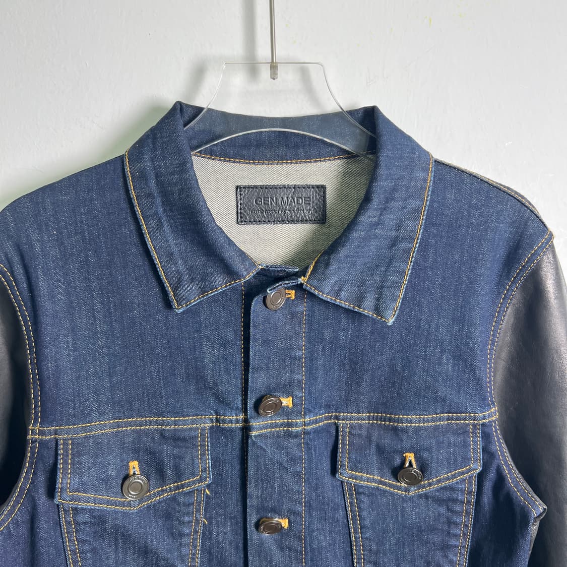 젠메이드 암 레더 데님 자켓 L 상품이미지4