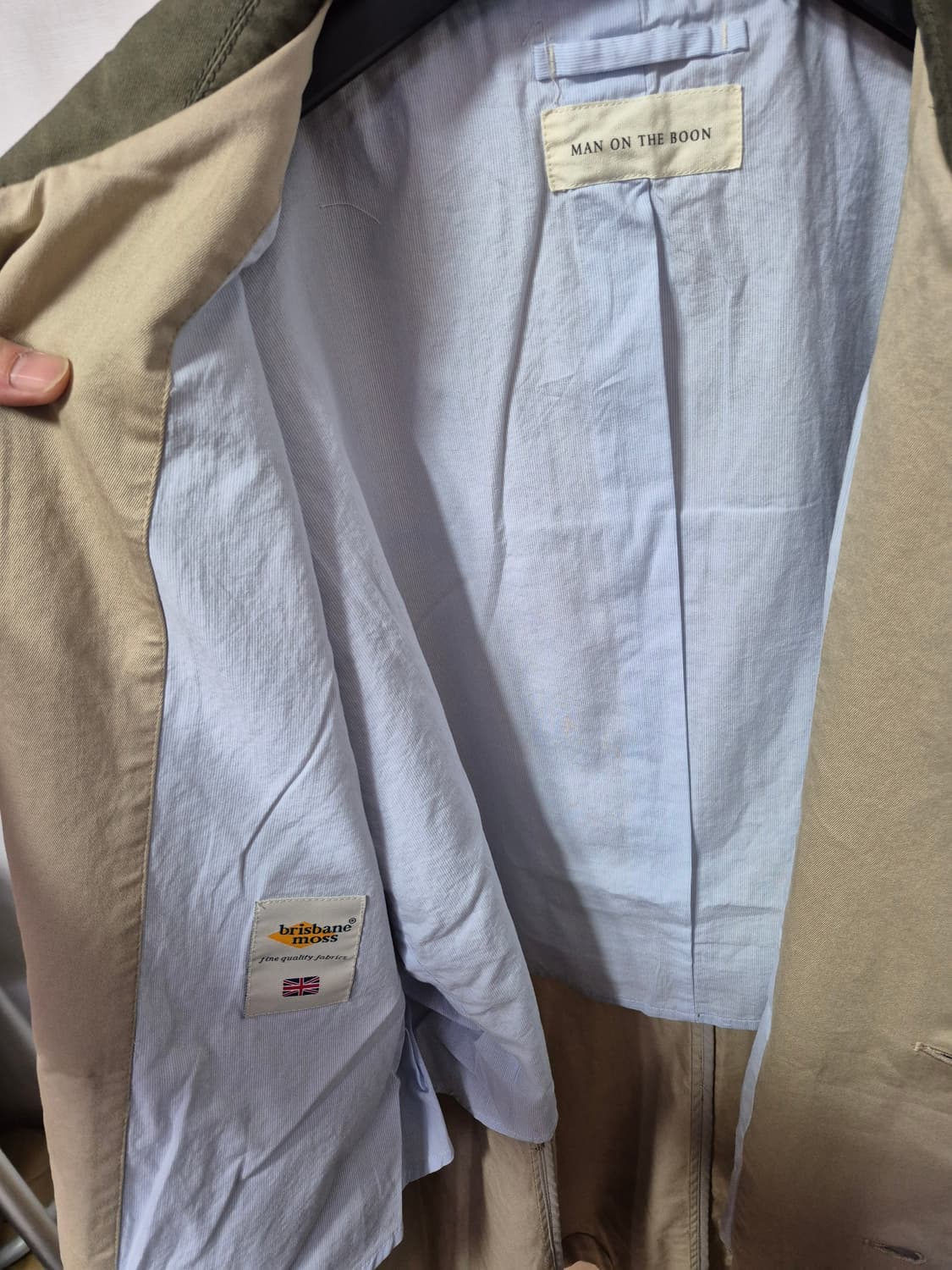 25SS 맨온더분 배색 칼라드 코튼 하프 자켓  상품이미지6