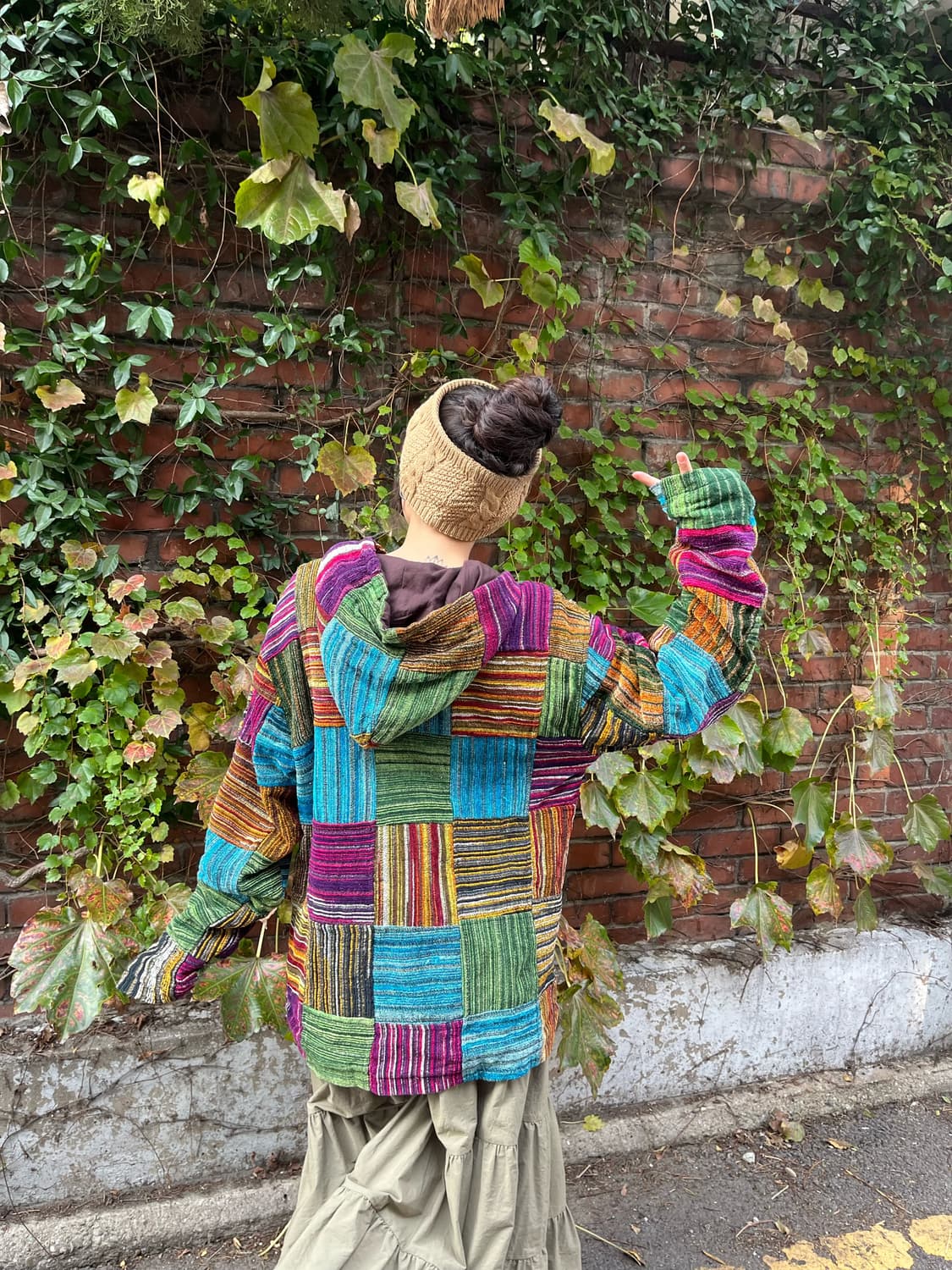 히피무드 자수 패치 후드 상품이미지8