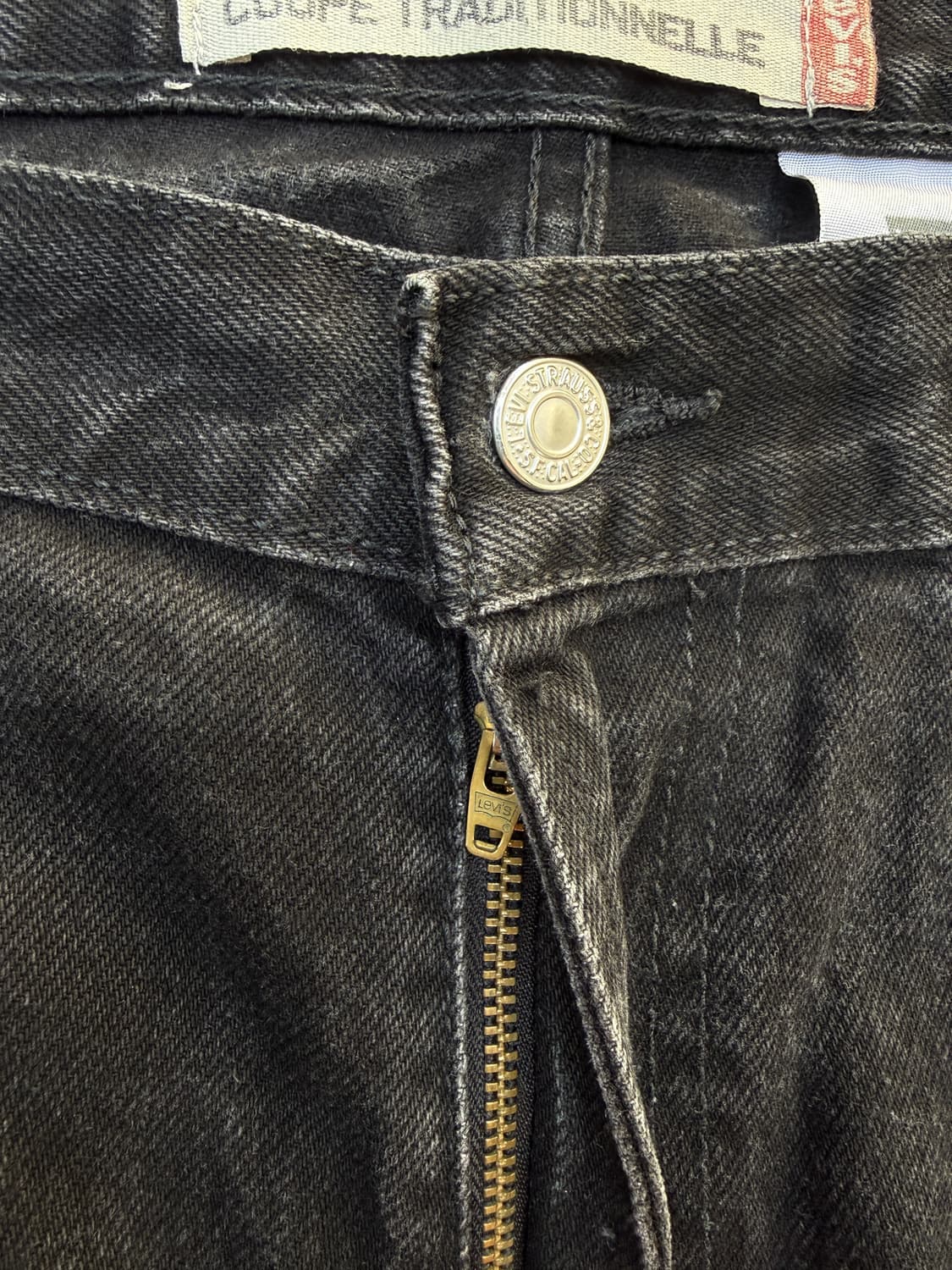 리바이스 505 흑청 36/30 지퍼플라이 상품이미지3