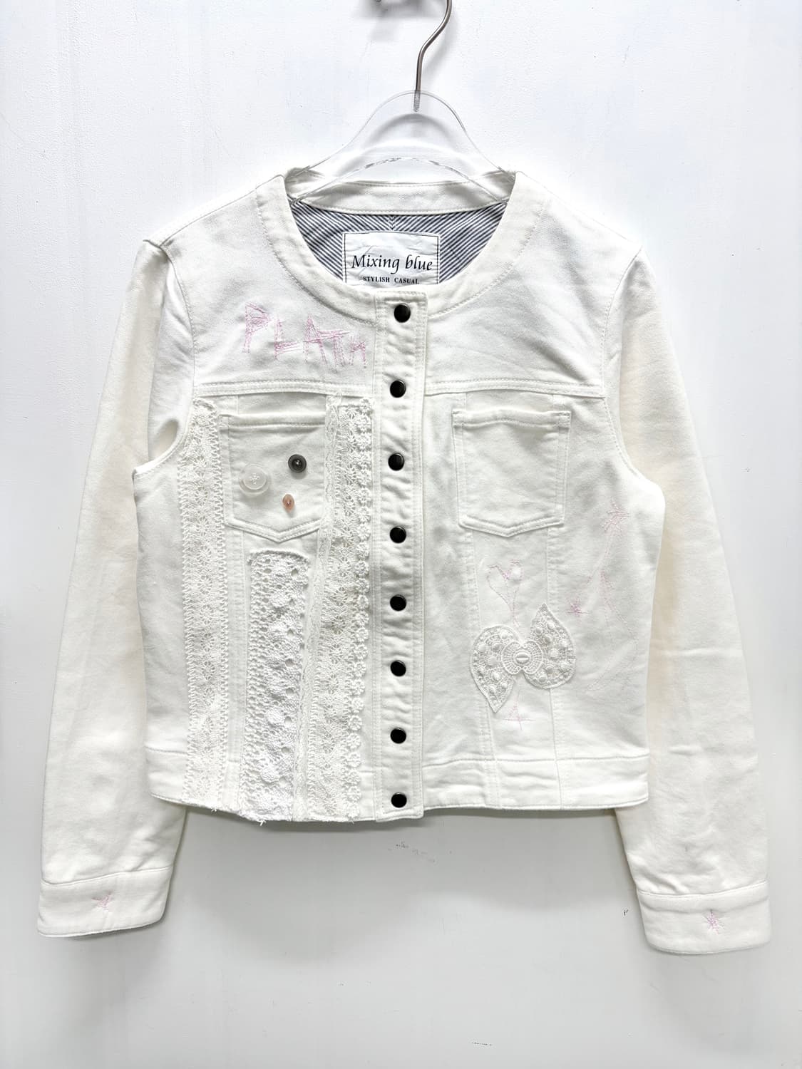 Handmarked White Denim Jacket 상품이미지3