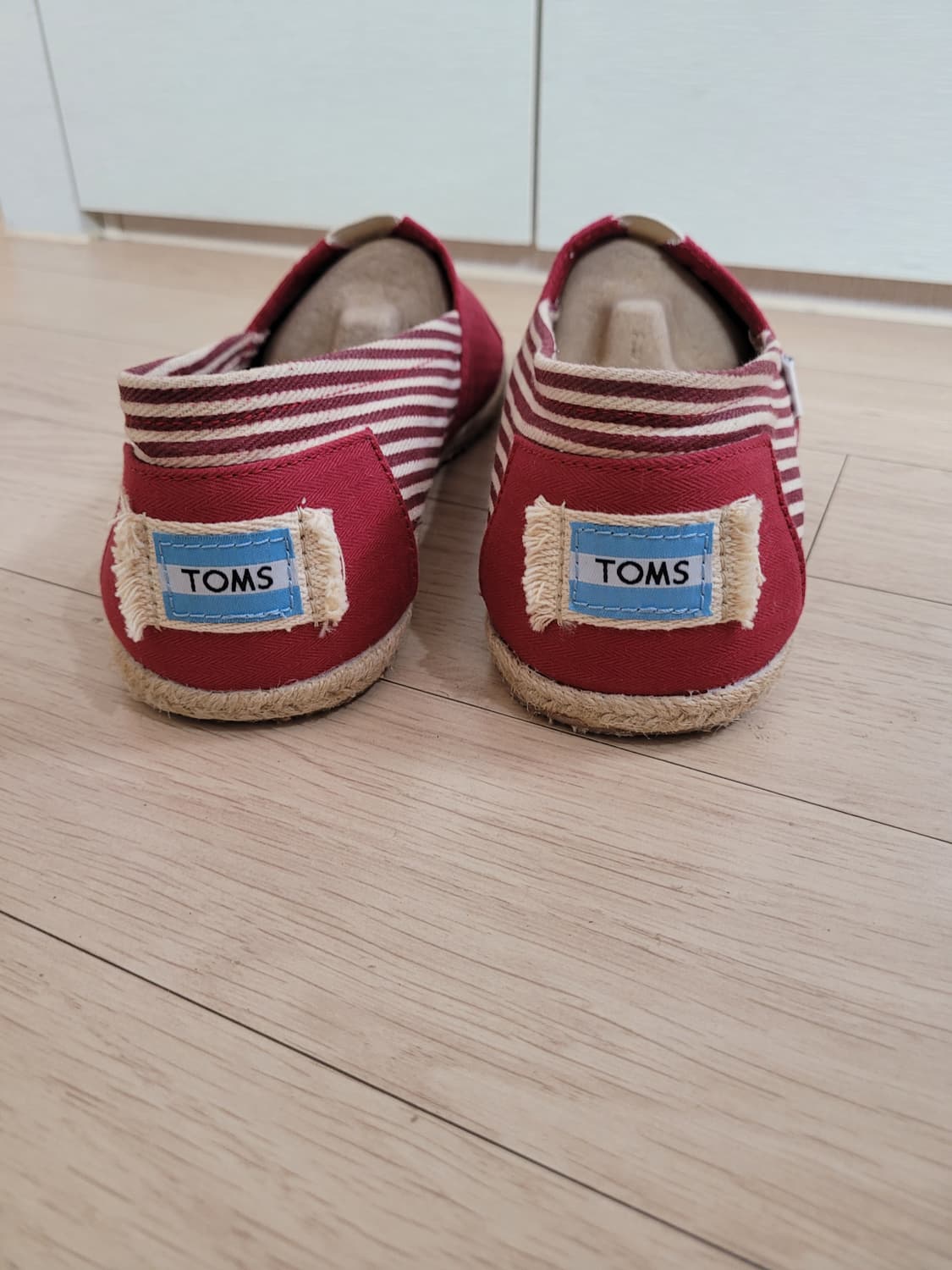 탐스 TOMS 스트라이프 캔버스 슬립온 280 레드 상품이미지5