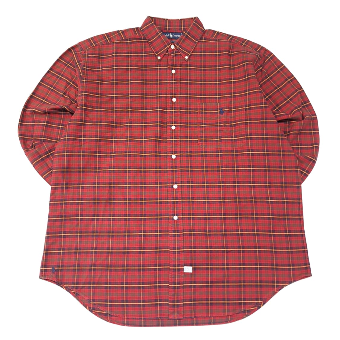 CL701 L 폴로 90s 빅옥스포드 레드 타탄체크 빅셔츠 남방 상품이미지1