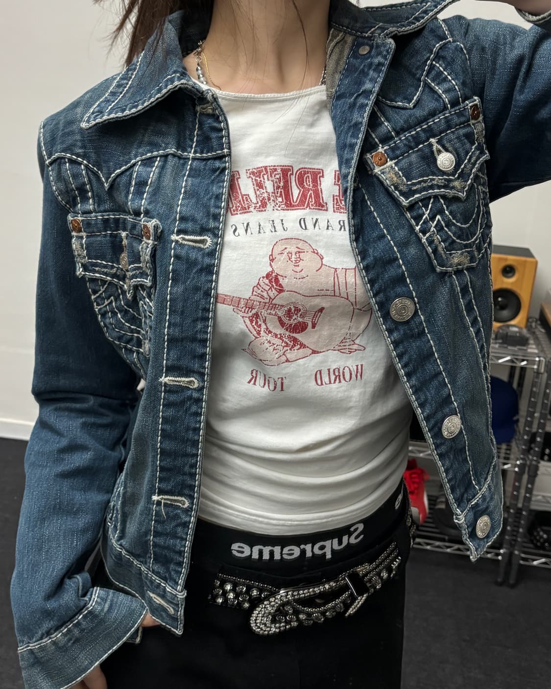 트루릴리젼 Y2K 데님 트러커 자켓 상품이미지2