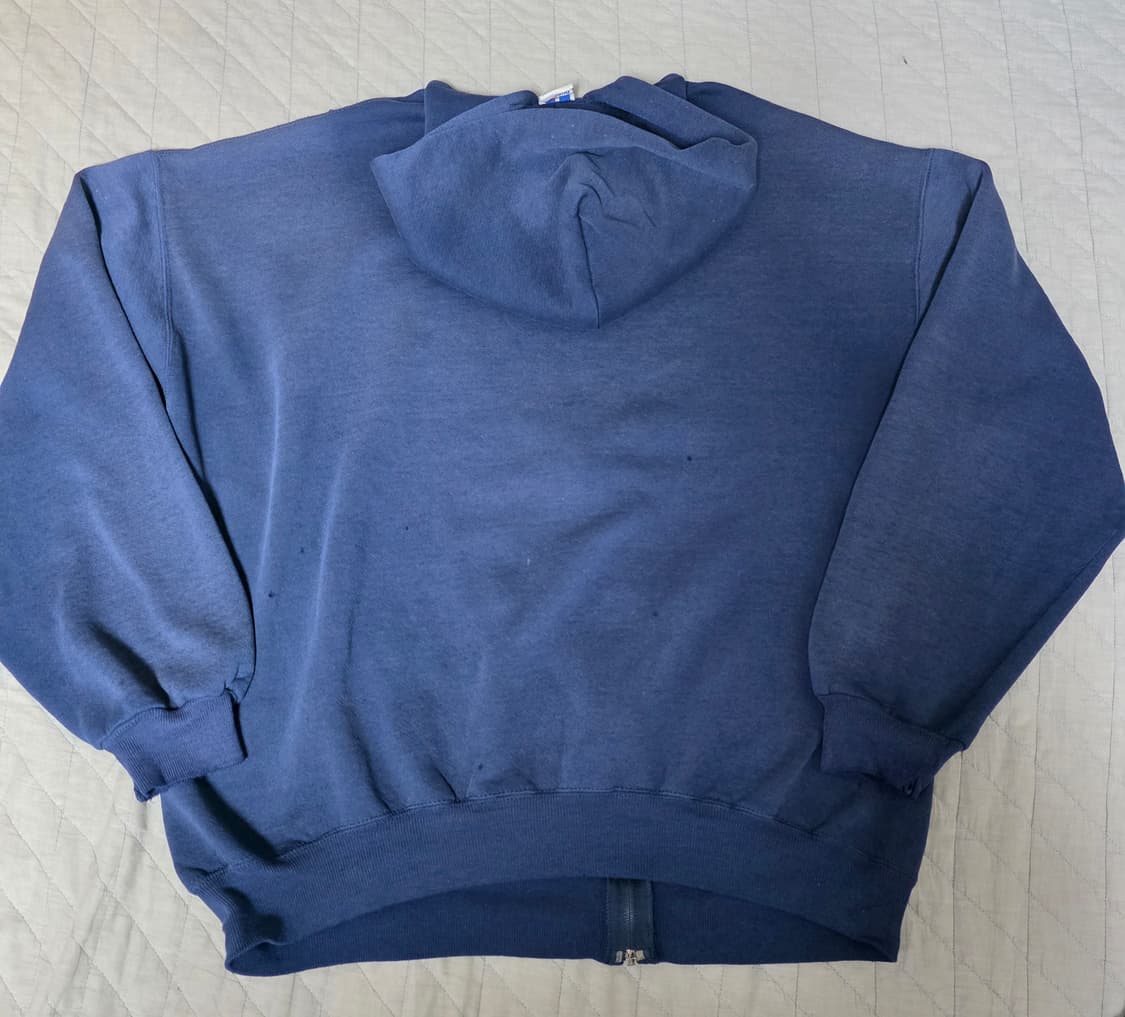 [XXL] 90s 러셀 애슬레틱 후드집업 네이비 하드페이드 ver.11 상품이미지6