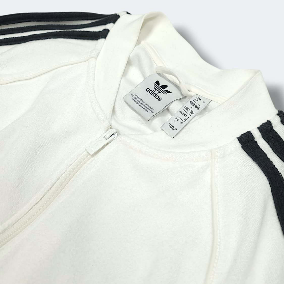 [L] 아디다스 화이트&블랙라인 오리지널 테리 슈퍼스타 져지 상품이미지8
