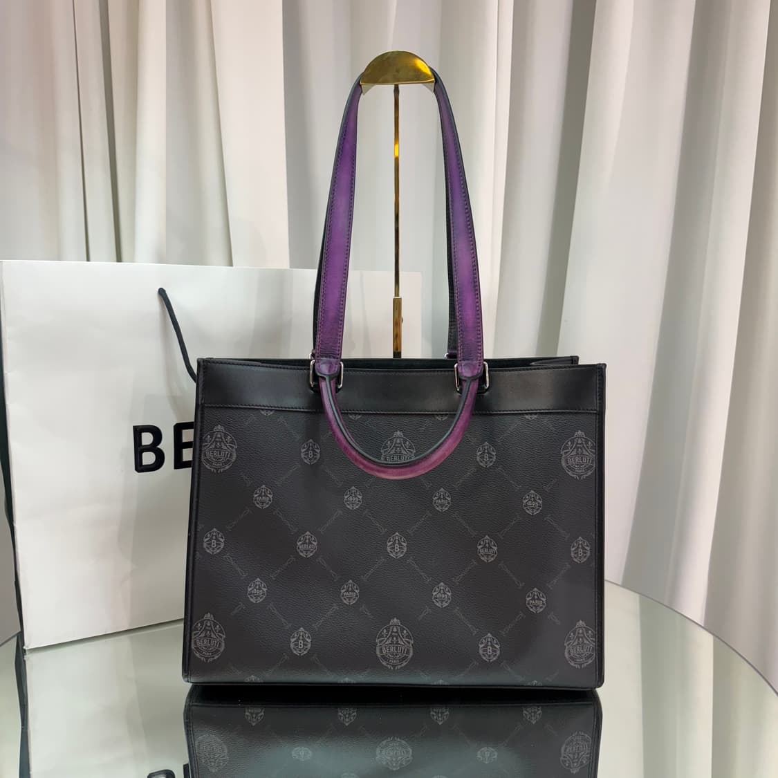 벨루티 시그니처 캔버스 앤 레더 투웨이 토트백  상품이미지2