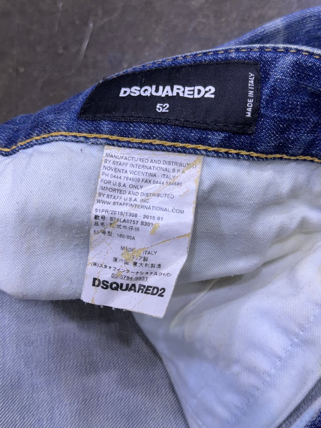 디스퀘어드2 블루탭 빈티지 타이디 바이커진 데님팬츠 52 상품이미지10