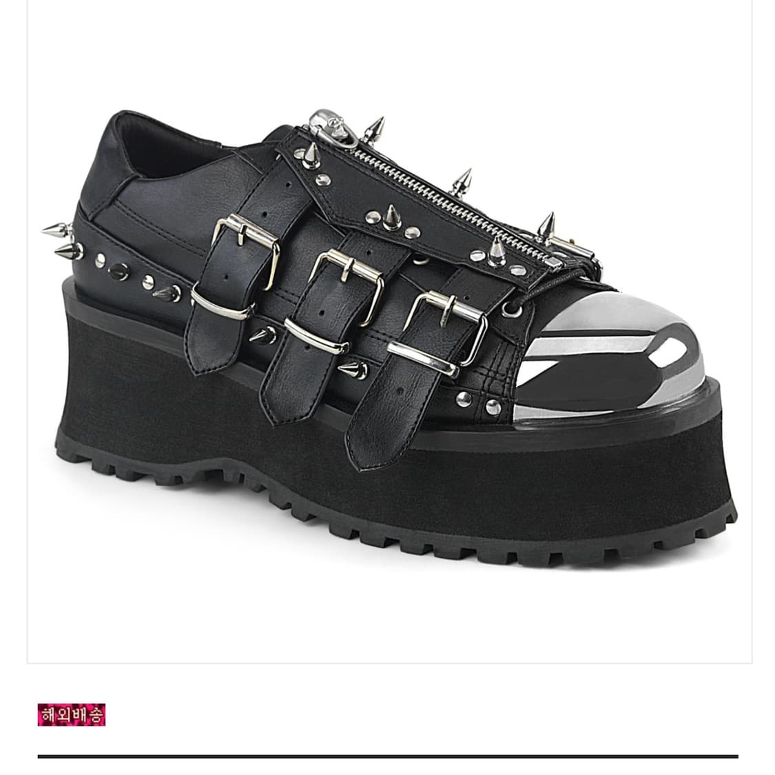 [데모니아] 그레이브디거03 커핀 스파이크 실버토 플랫폼 스니커즈 상품이미지1