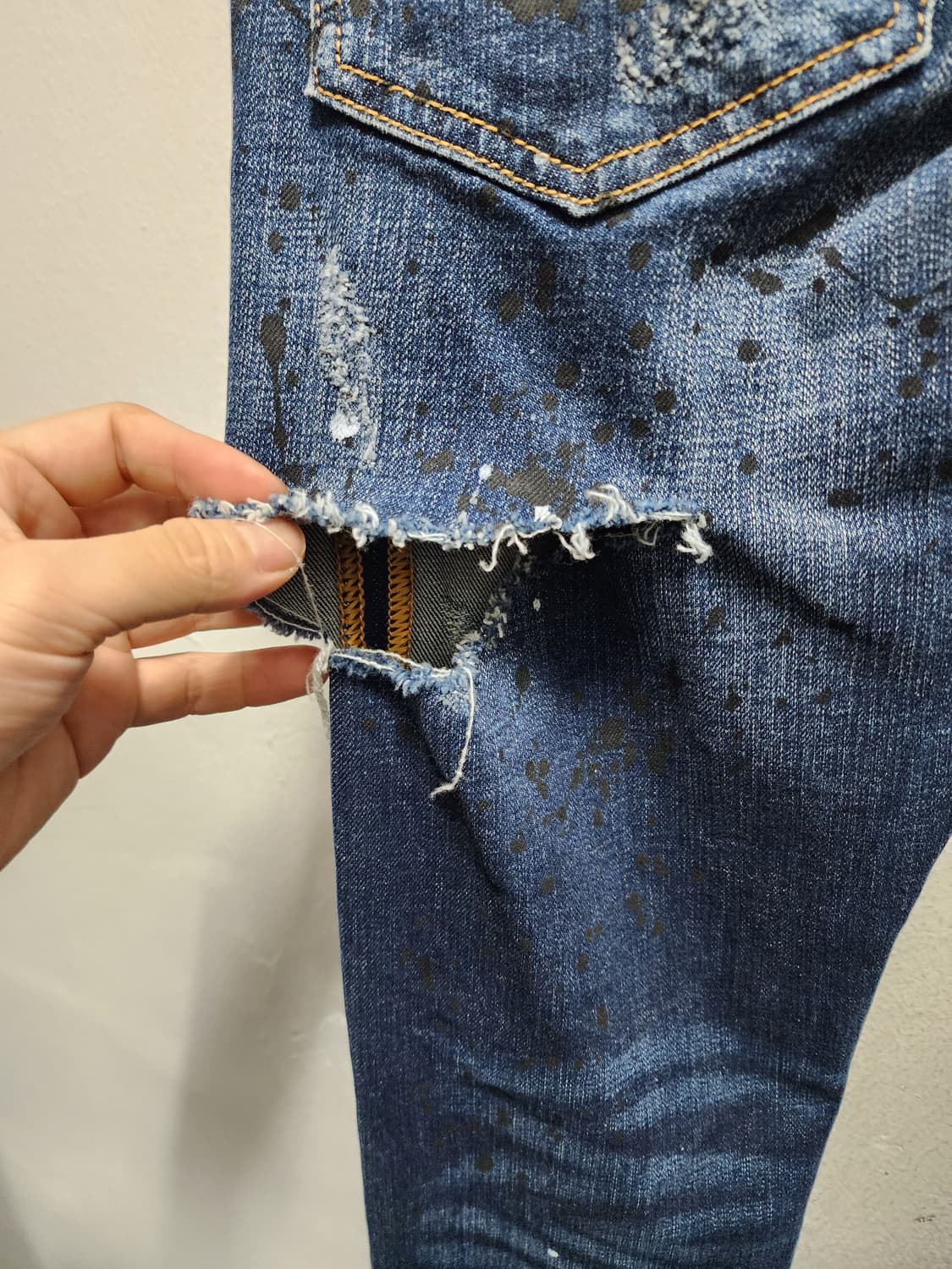 디스퀘어드2 데미지 배색 스플래터 청바지 상품이미지5