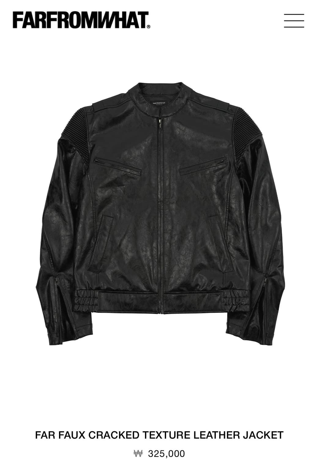 [1] Farfromwhat Leather Jacket 상품이미지1