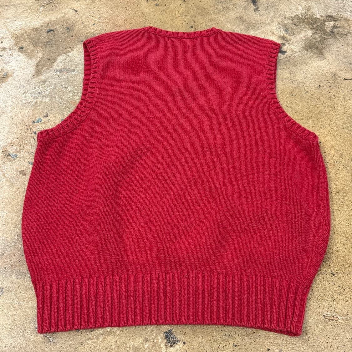 [정품/XL] 폴로 랄프로렌 레드 니트 베스트 b18 상품이미지3