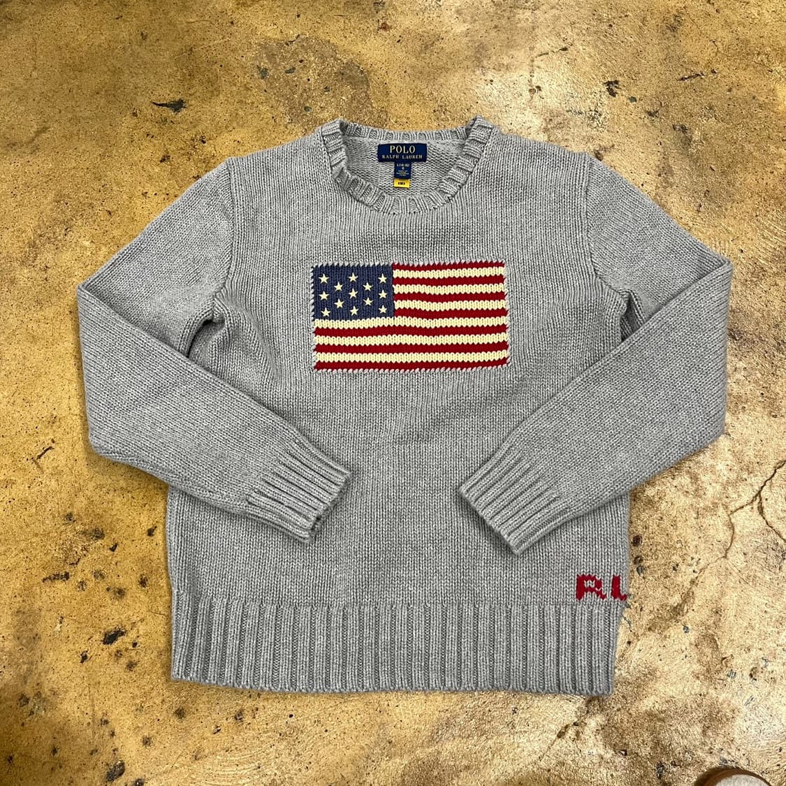폴로 랄프로렌 쿨 그레이 성조기 니트  상품이미지2