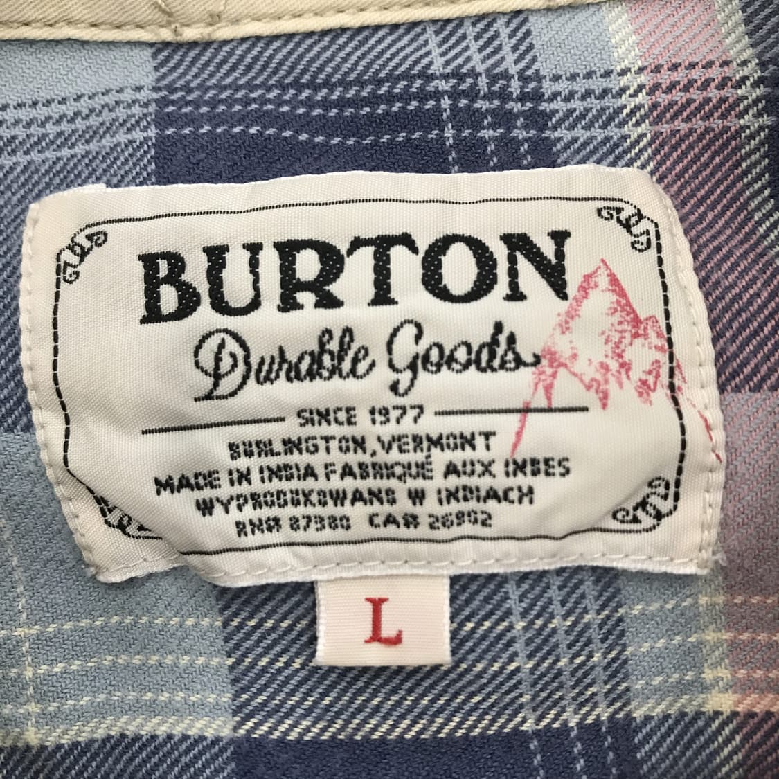 BURTON USA 플란넬 체크셔츠 [L] 상품이미지5
