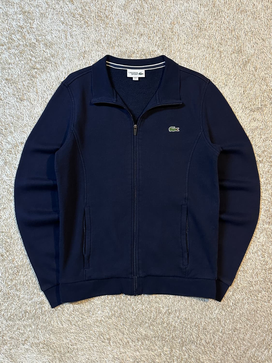 라코스테 스포츠 스몰로고 코튼 집업 자켓 네이비 상품이미지1