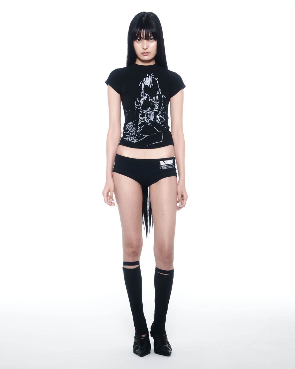 Bonnae Eyelet top (Black) 상품이미지2