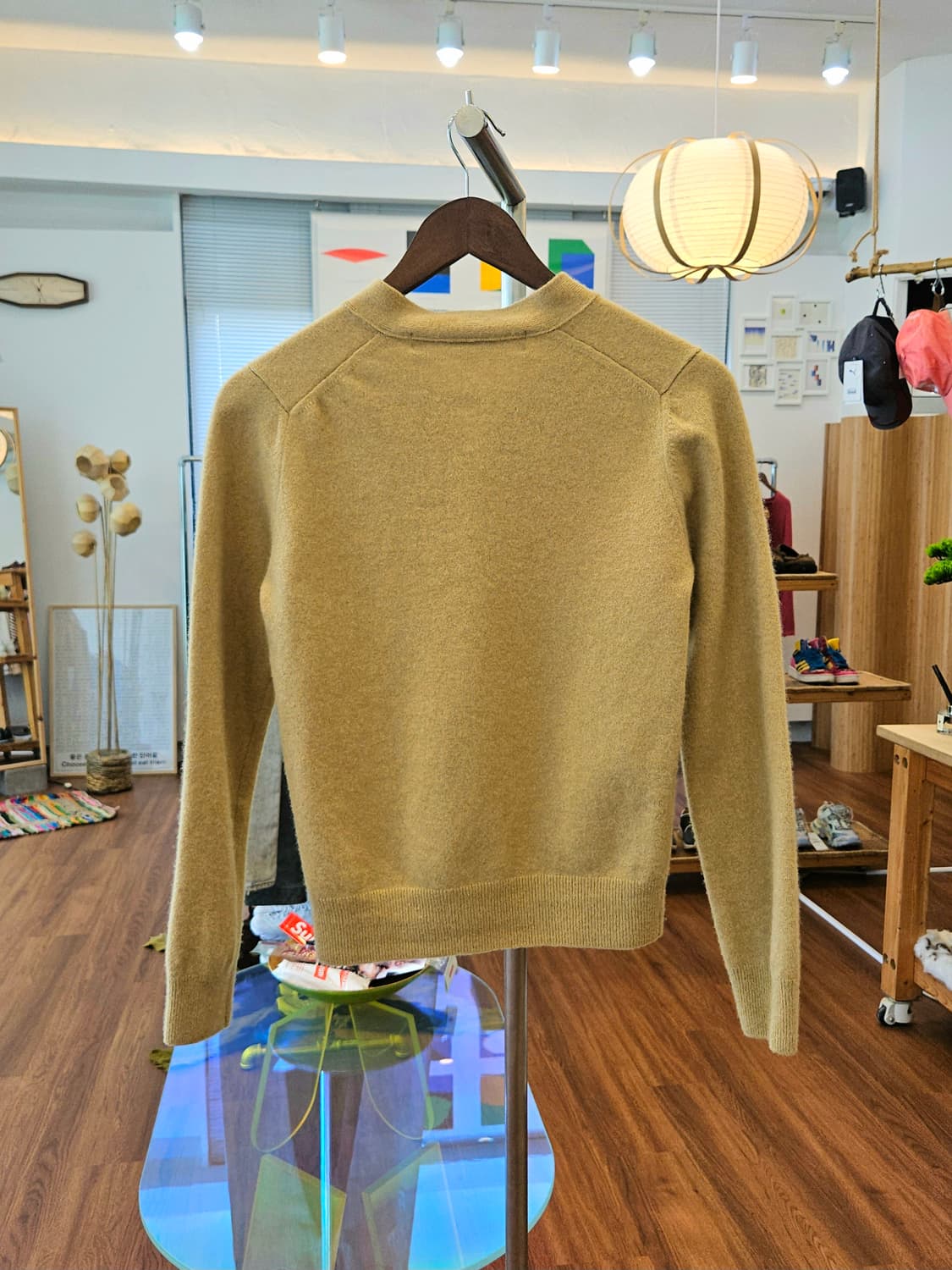 꼼데가르송 플레이 하트 화이트 와펜 가디건 상품이미지3