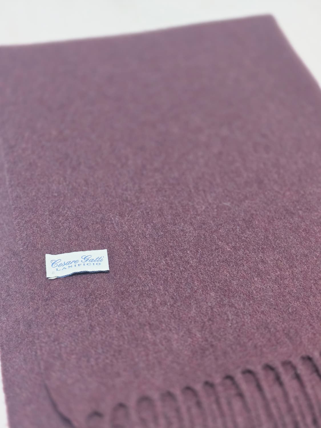 Cesare Gatti 캐시미어100 버건디 머플러 상품이미지4