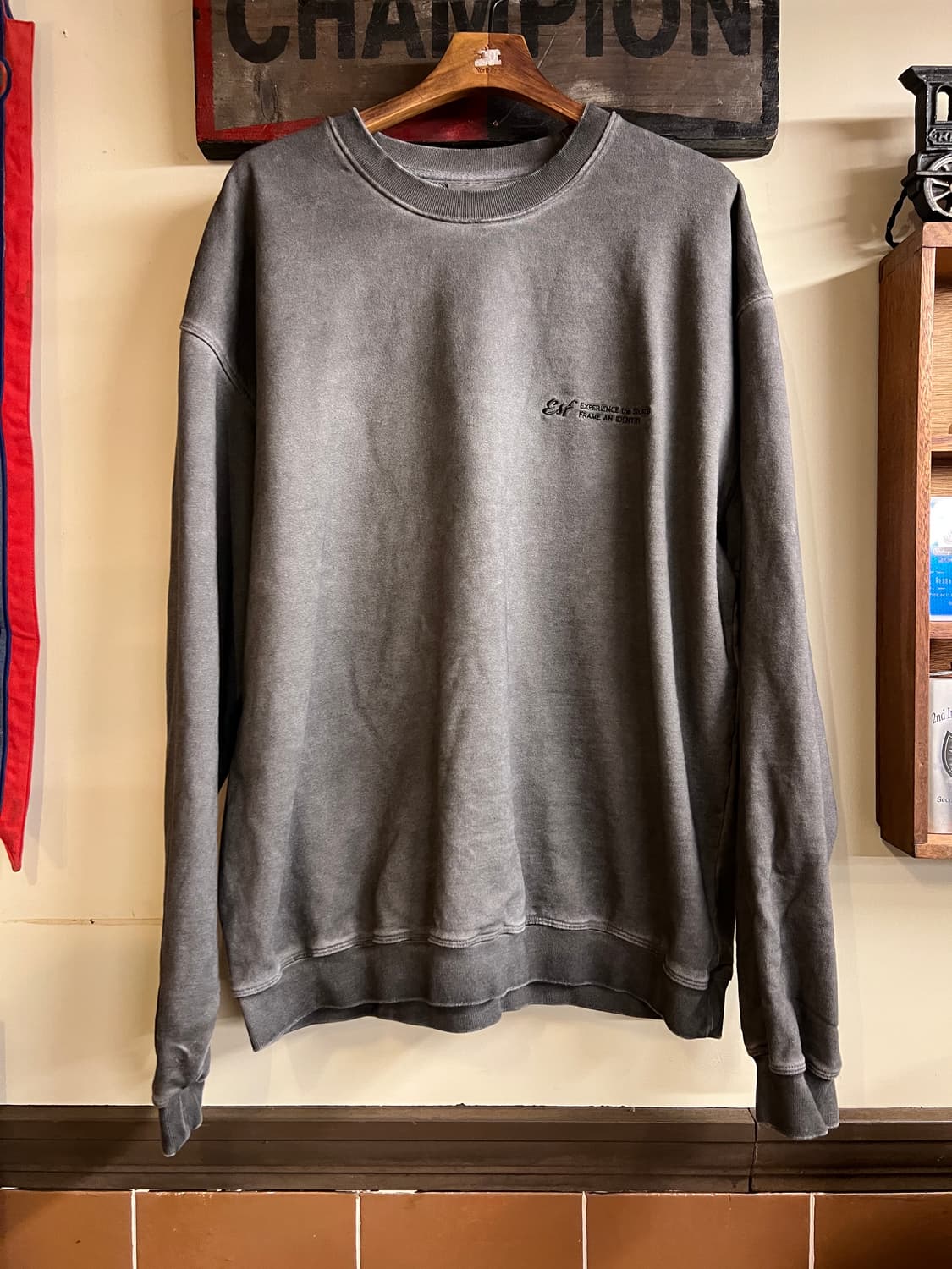 Esfai Sweat Shirt Pigment Grey 상품이미지2