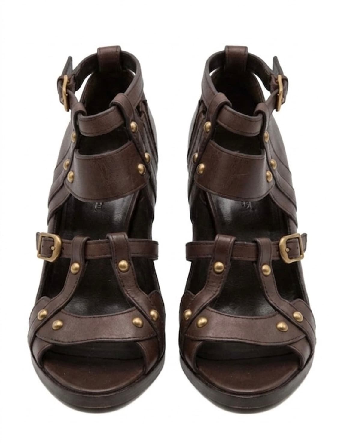 구찌 gucci 다크브라운 스터드 앵클 부츠 힐 37 상품이미지2