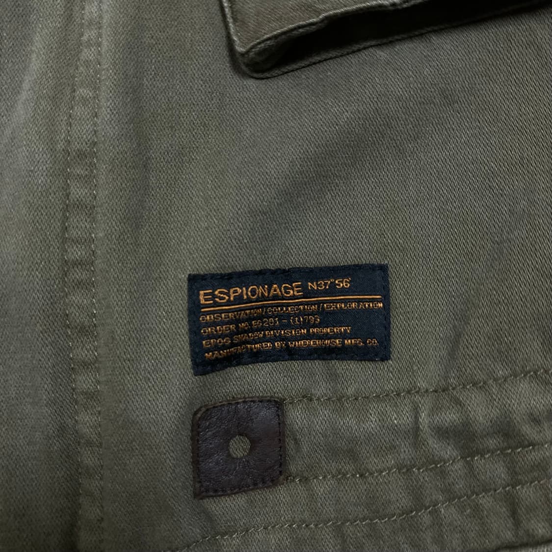 에스피오나지 카키 컬러 밀리터리 자켓 상품이미지2