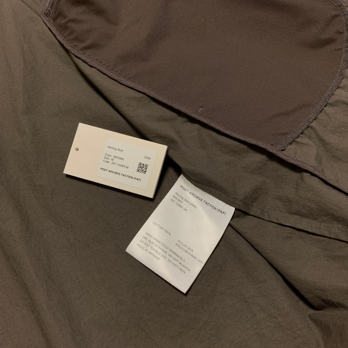 포스트아카이브팩션 셔링 셔츠 (2025) 브라운 상품이미지7