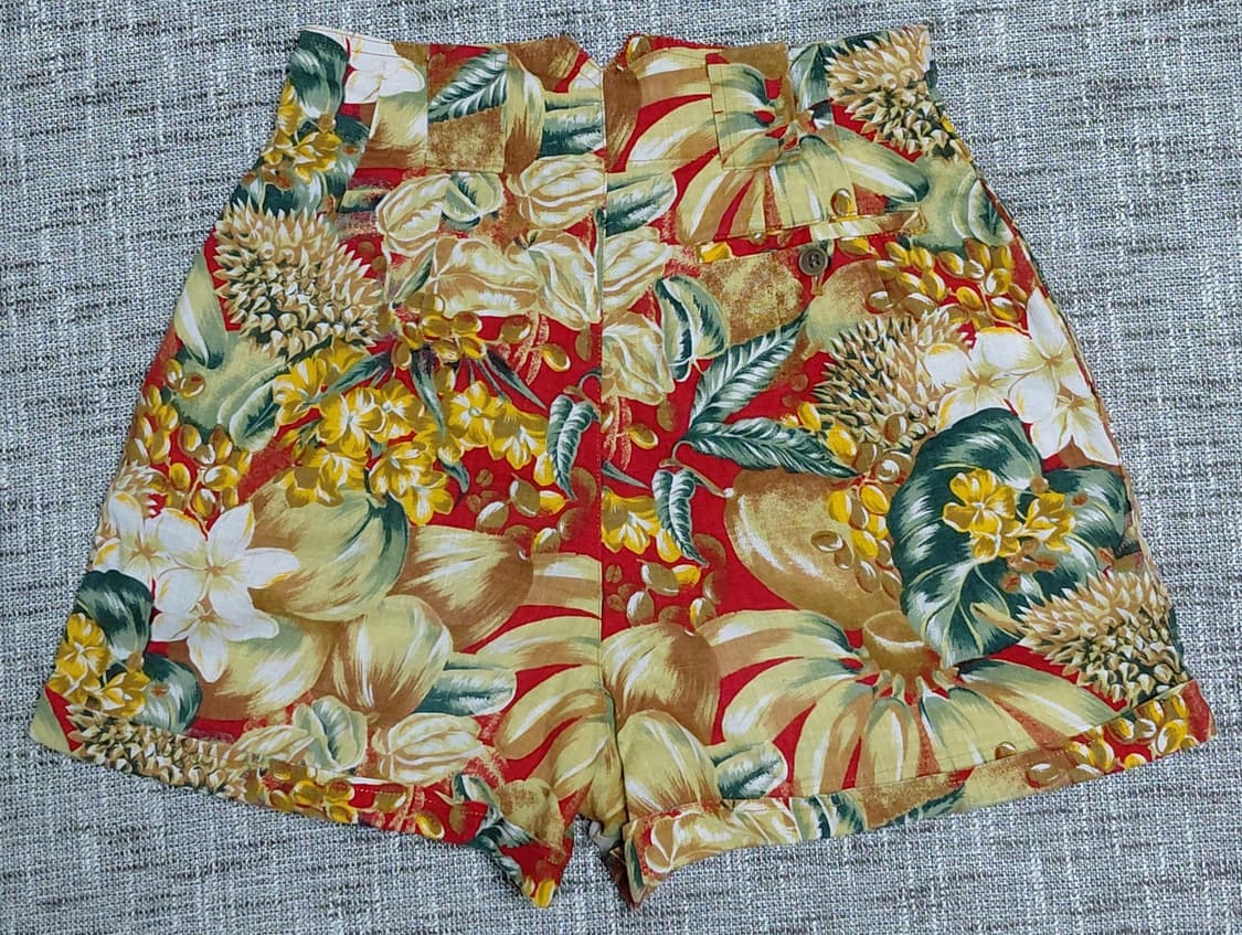 [린넨 100%/S] DGRRCE 보타니컬 트로피컬 하이웨이스트 쇼츠 상품이미지6