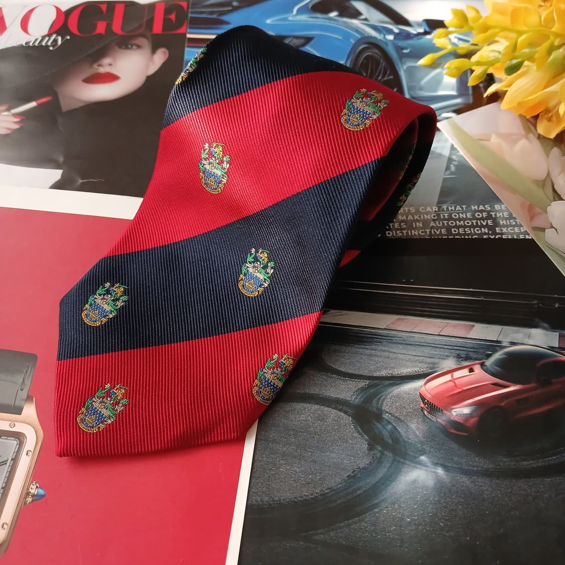 아쿠아스큐텀 실크 스트라이프 넥타이 9.7cm A등급 A18921
 상품이미지2