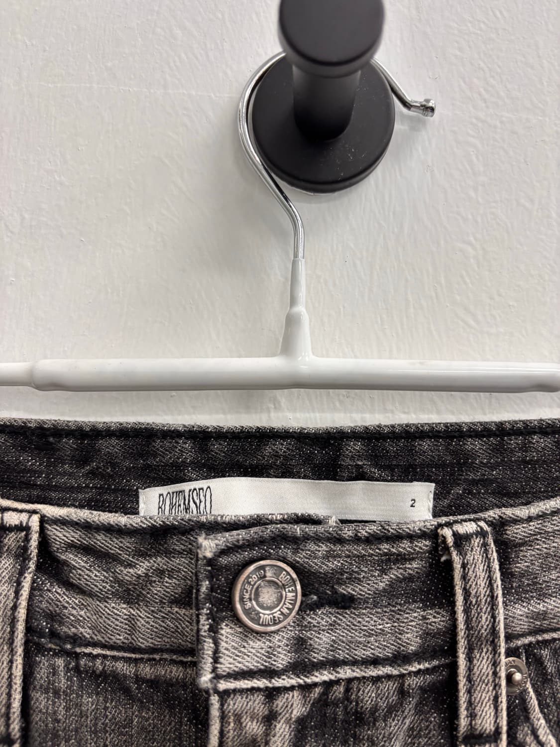 보헤미안 서울(BOHEMIAN SEOUL) 워싱 데님 미니스커트 상품이미지4