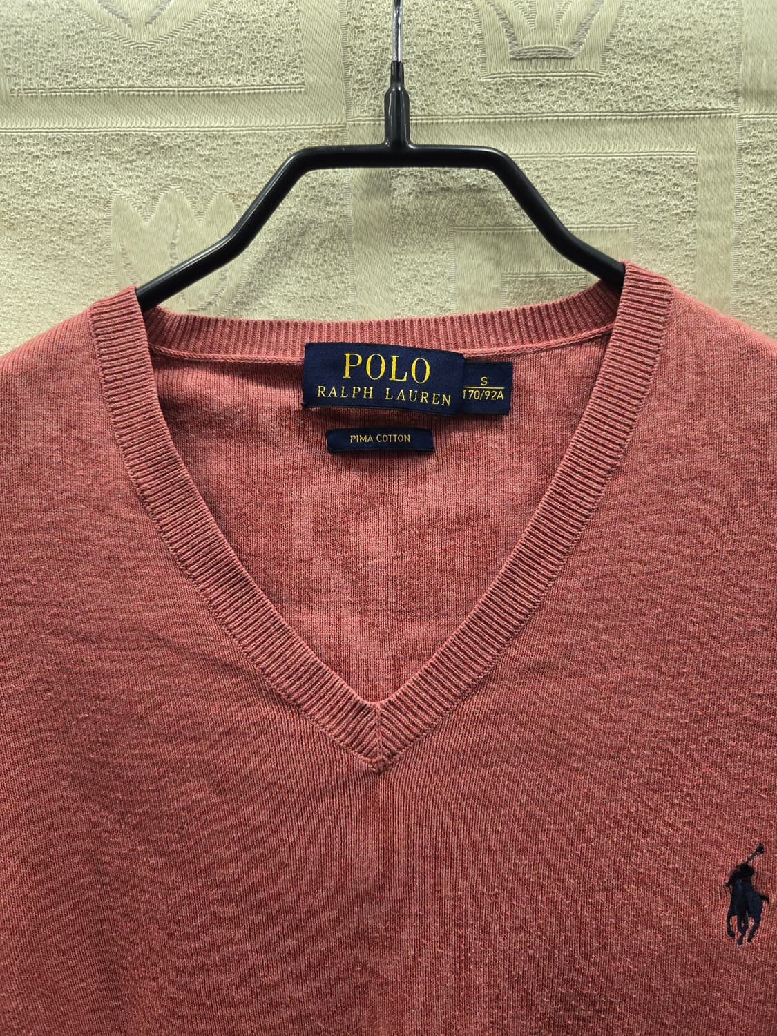 폴로 랄프로렌 남여공용 핑크 브이넥 티셔츠 S~M 상품이미지2