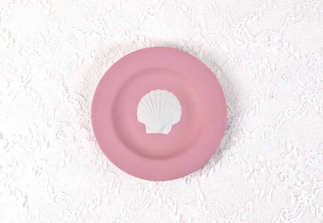 [영국앤틱] 웨지우드 제스퍼웨어 핑크 조개장식 핀디쉬 상품이미지1