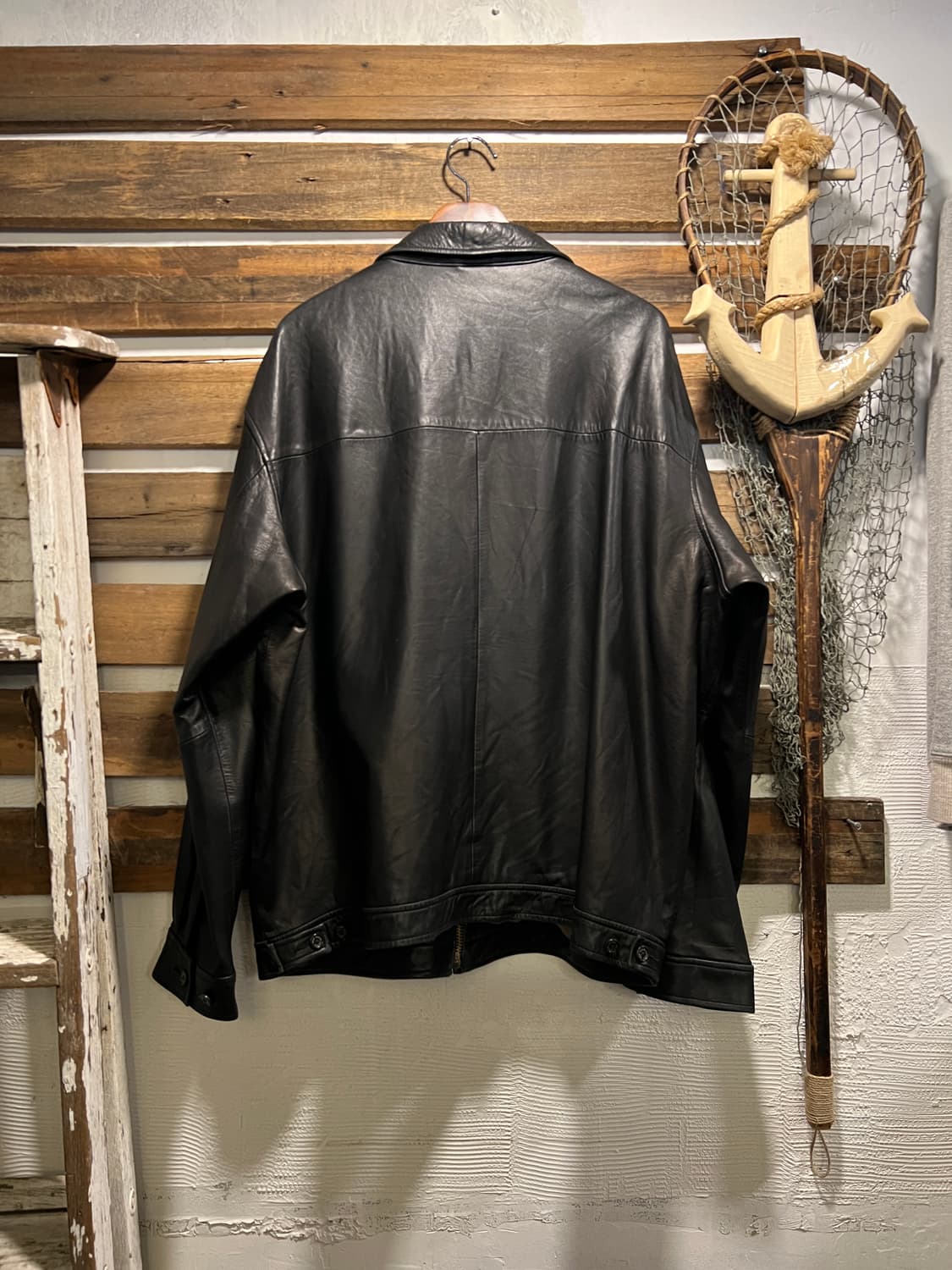 [XL]폴로 랄프로렌 맥스웰 램스킨 블랙 레더 자켓 상품이미지7