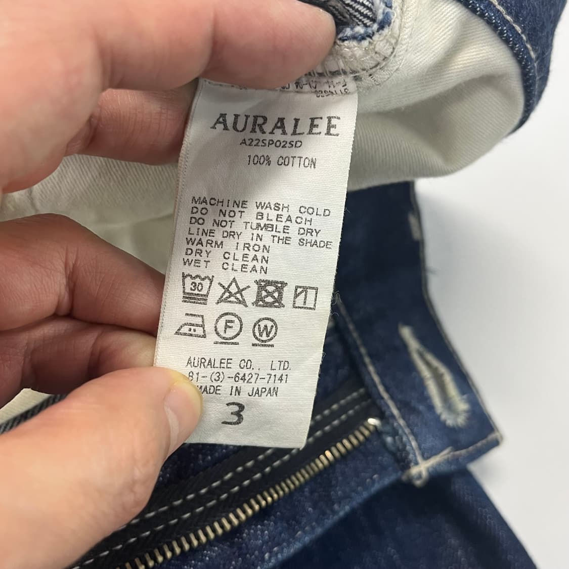 [3] AURALEE 오라리 22SS 셀비지 라이트 데님 상품이미지4