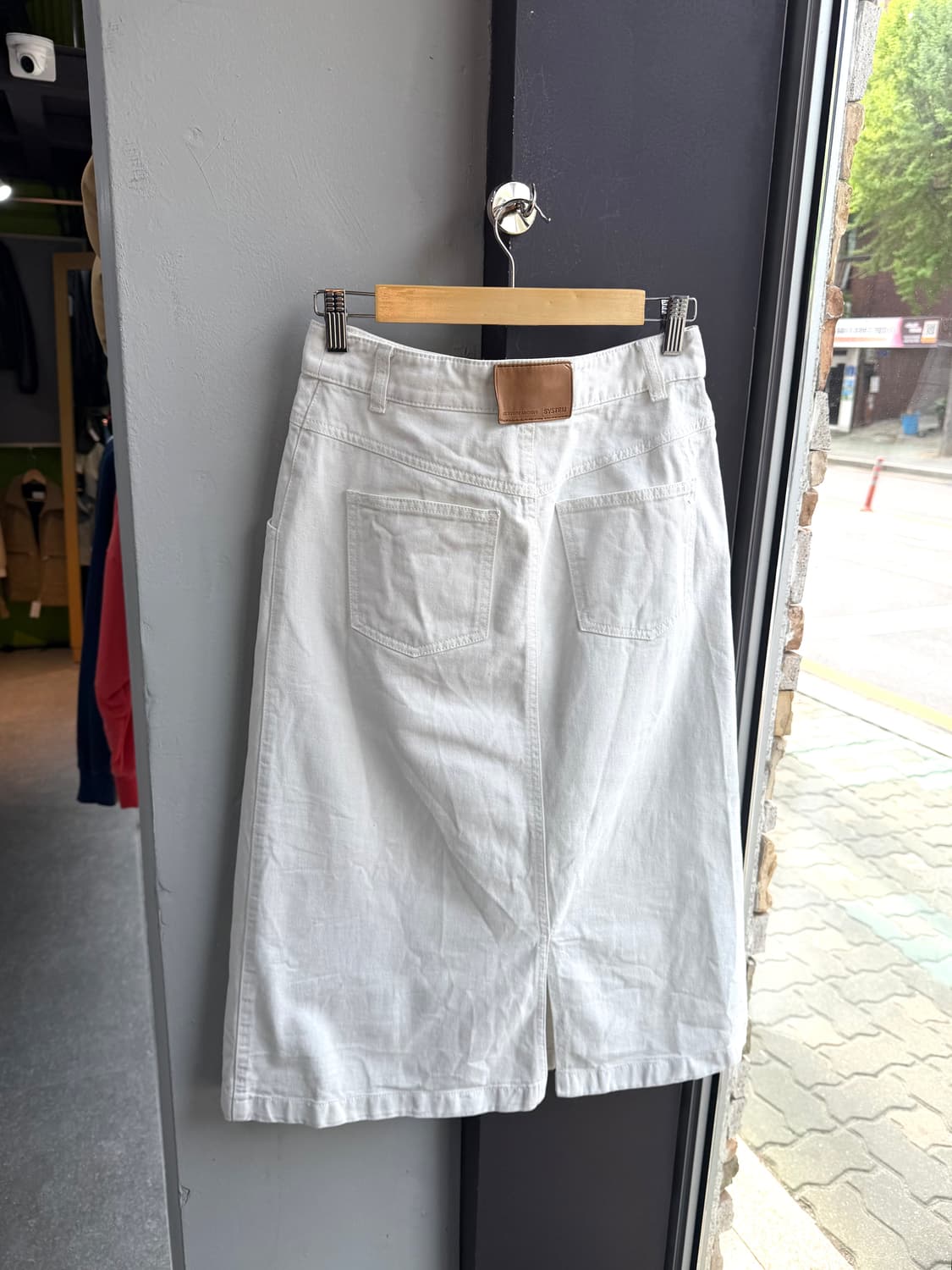 .64/ 시스템 23FW 화이트 코튼 스커트 상품이미지6