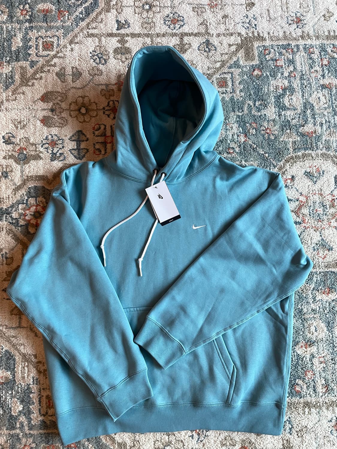 나이키 솔로 스우시  후드 데님 터콰이즈 (새제품. XL) 상품이미지1