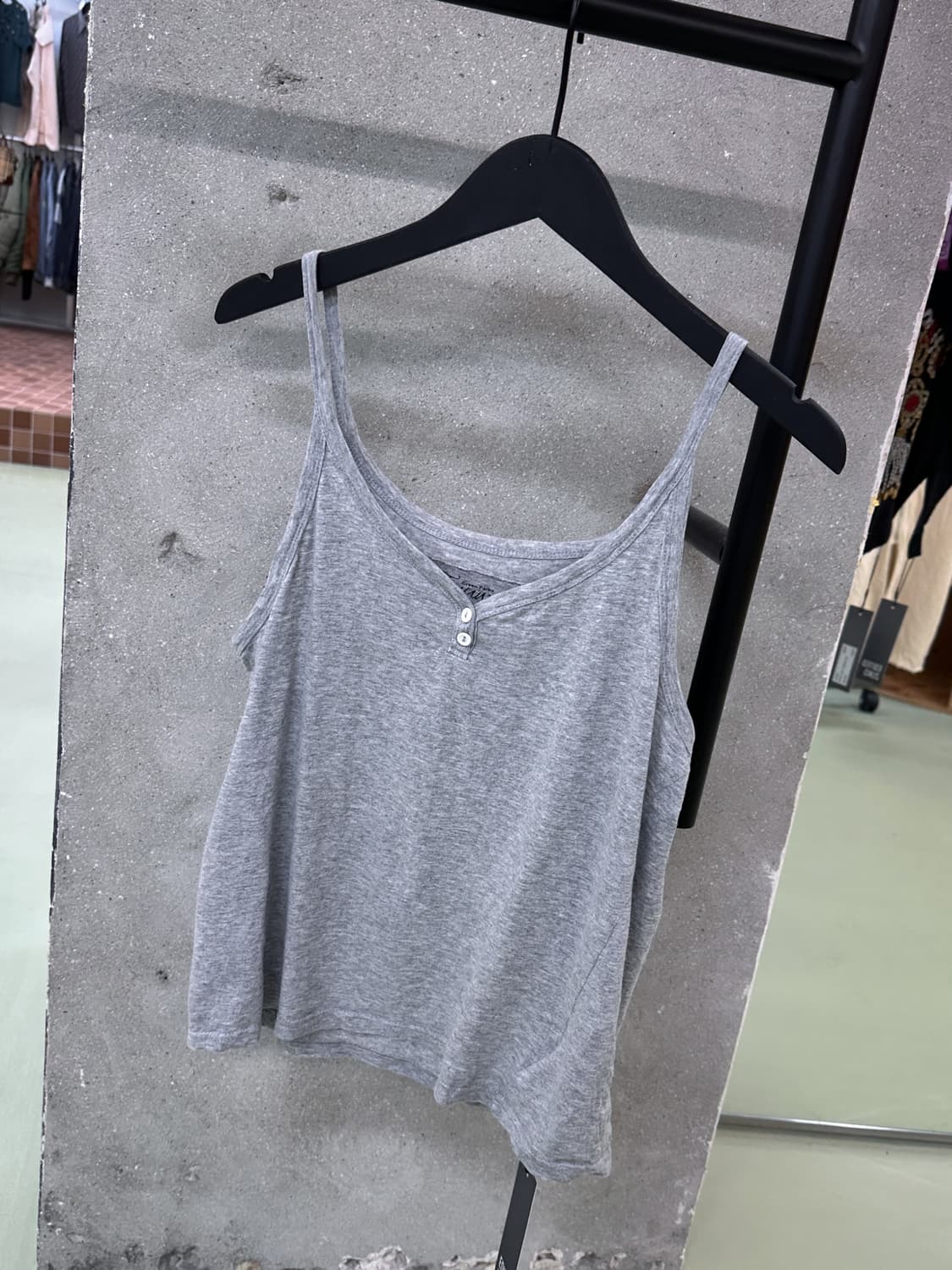 gray cotton sleevless 상품이미지1