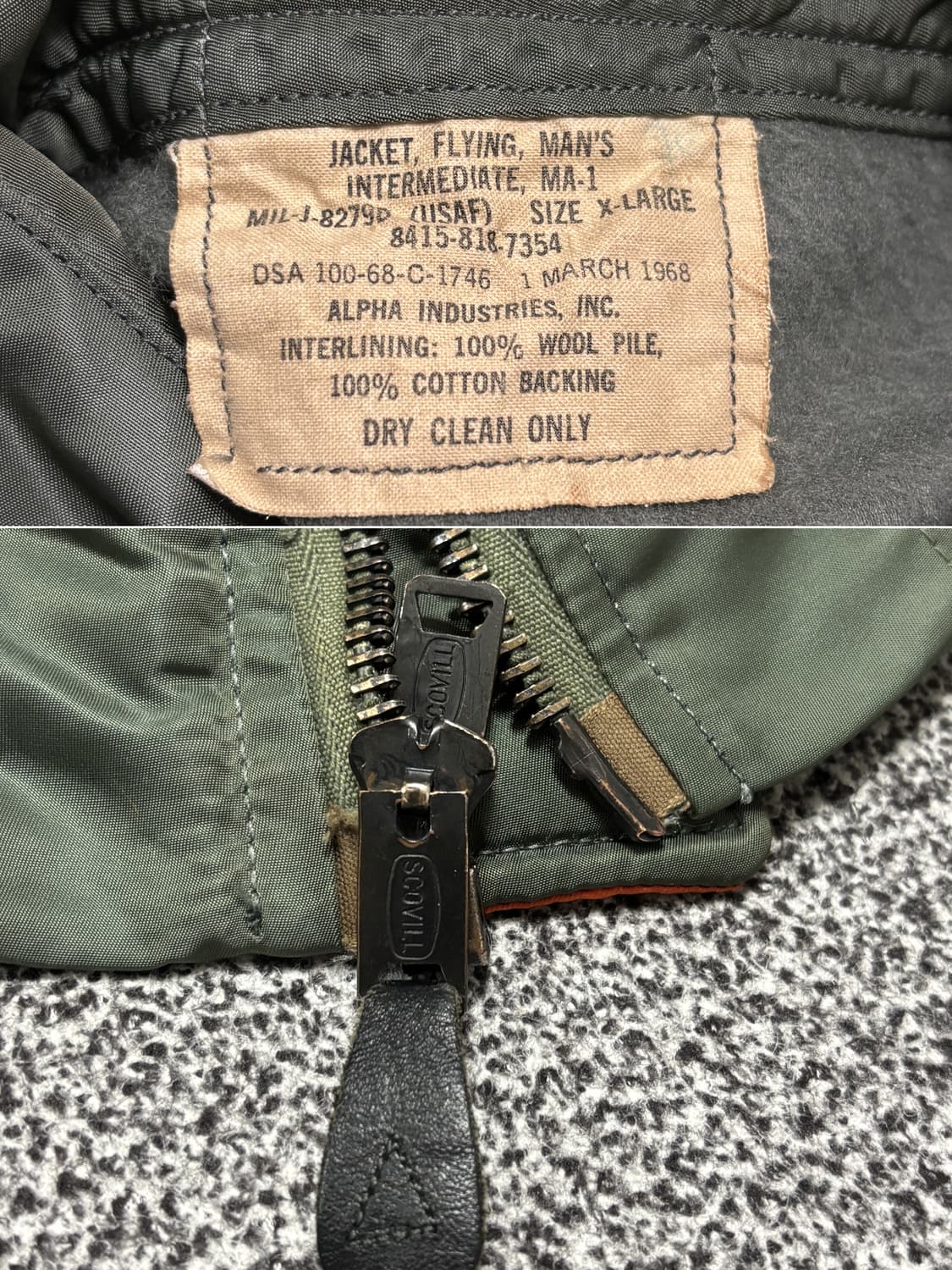 60s 오리지널 ma-1 자켓 D타입 상품이미지4