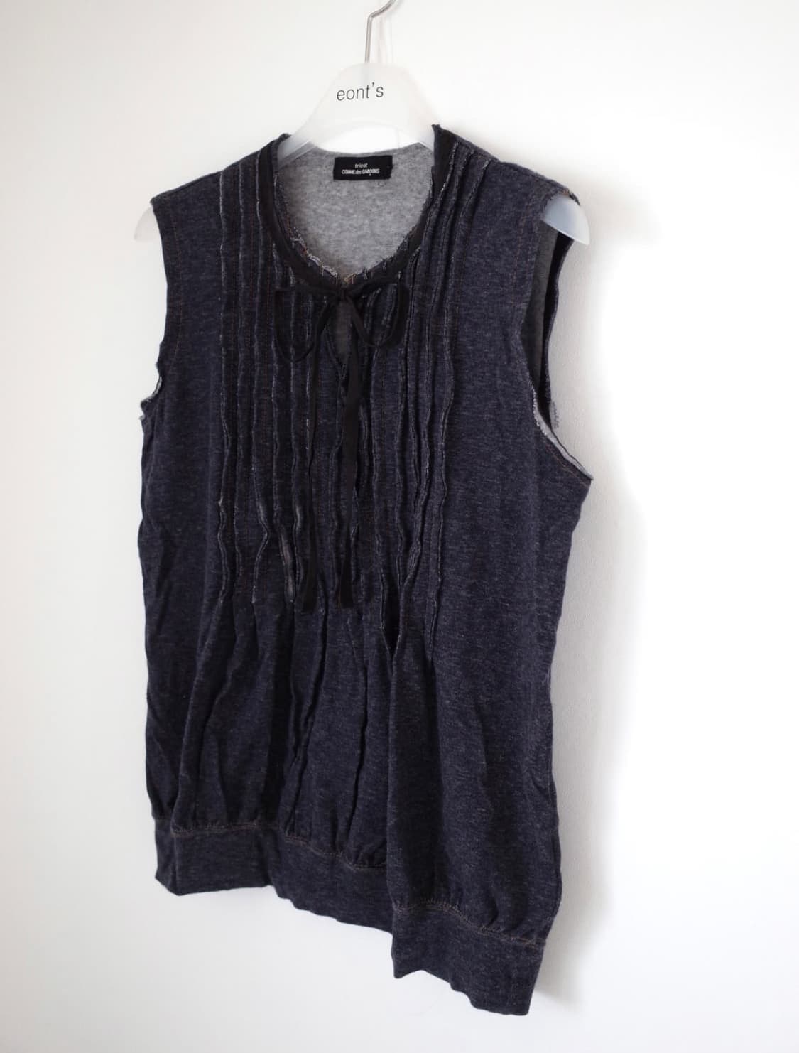 COMME des GARCONS Tricot 핀턱 슬리브 블라우스 상품이미지2