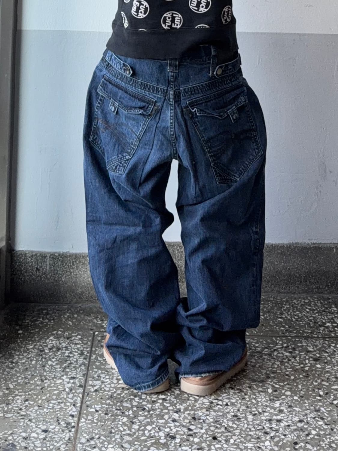 빈티지 자수 힙합팬츠 상품이미지1