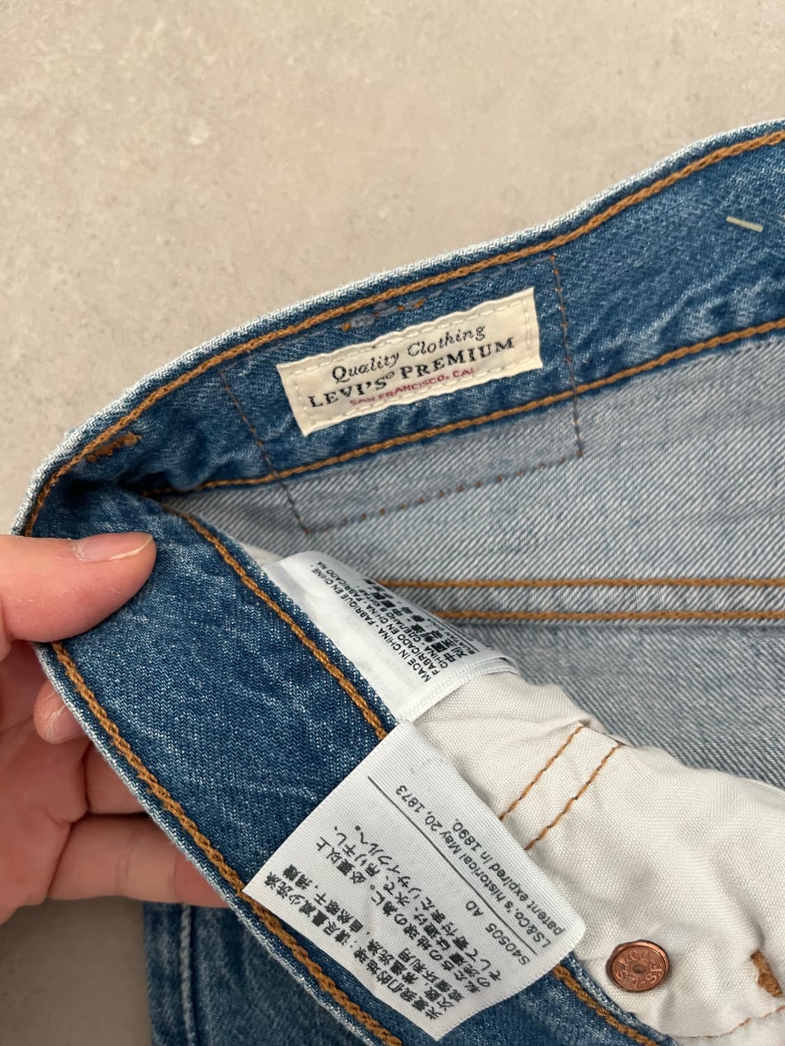 리바이스 배색 데님 26 사이즈 상품이미지3