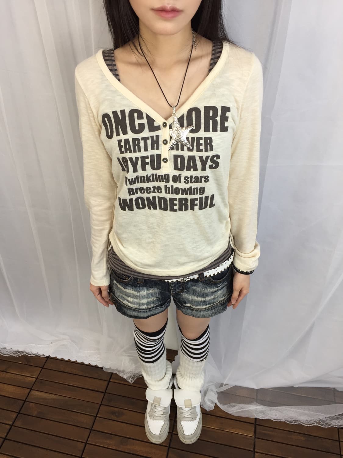 Jpn Y2K Gyaru Graphic Long Sleeve Top 상품이미지2