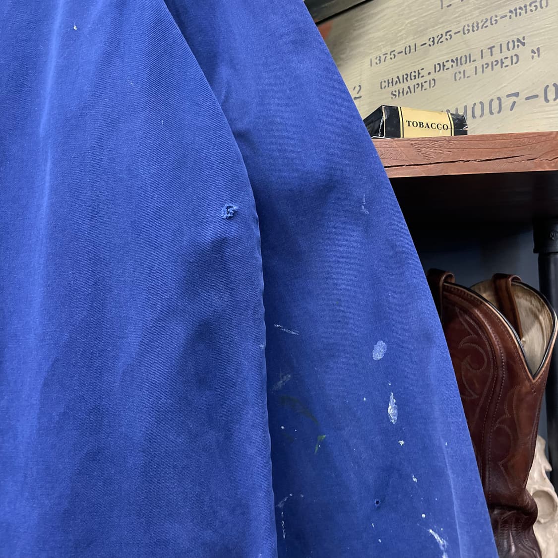 70s 페인팅 포켓 패치 프렌치 워크 자켓 빈티지 초어 자켓 상품이미지8